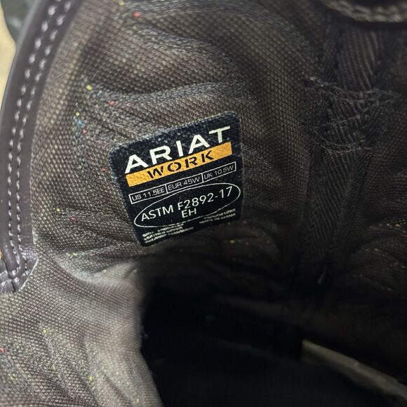 Ariat Groundbreaker Boots Men’s 11.5 EE Wide Brown Soft Toe Slip Resistant Work main image 6